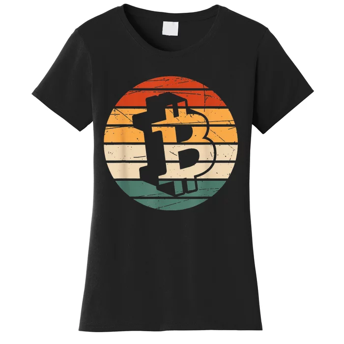 Vintage BTC Bitcoin Logo Women's T-Shirt