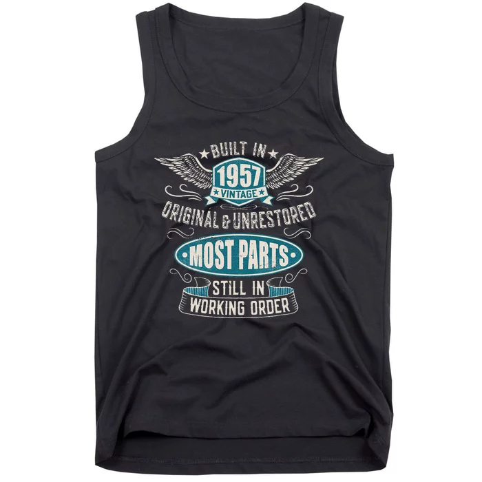 Vintage Birthday Born In 1957 Built In The 50s Tank Top