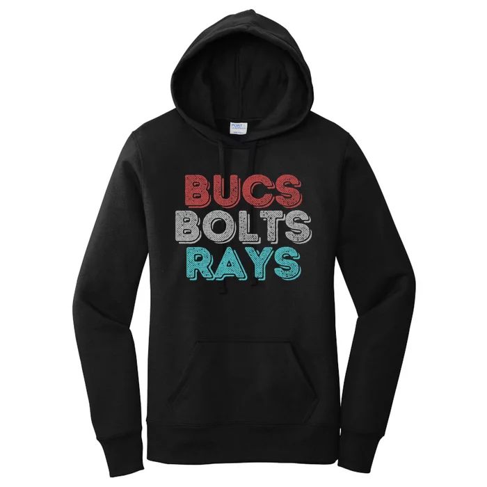 Vintage Bucs Bolts Rays Women's Pullover Hoodie