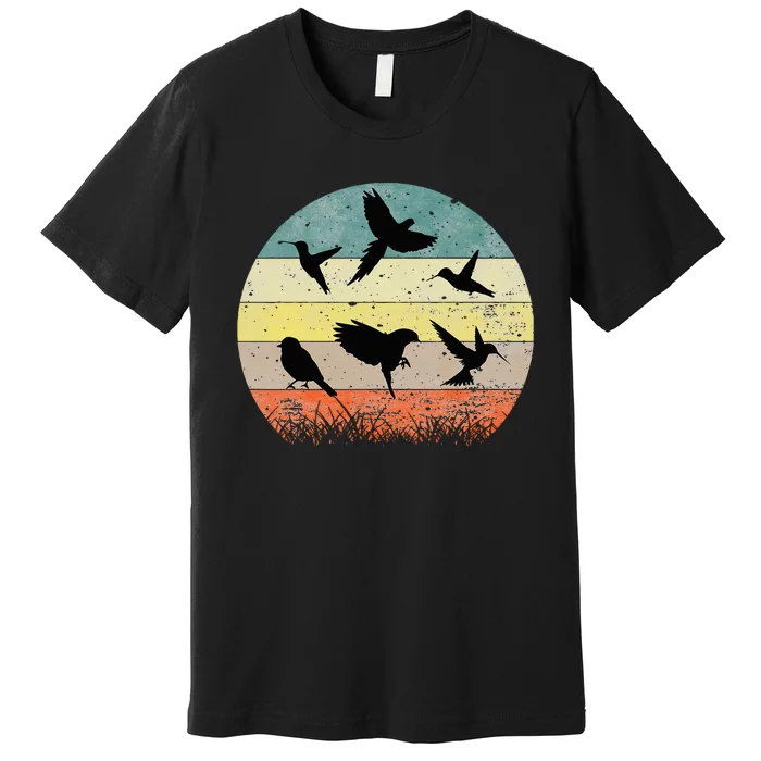 Vintage Birding Bird Watching Bird Watcher Bird Premium T-Shirt