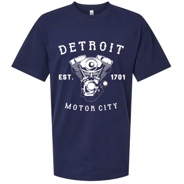 Vintage Big Block Detroit Motor City Michigan Car Enthusiast Cool Gift Sueded Cloud Jersey T-Shirt