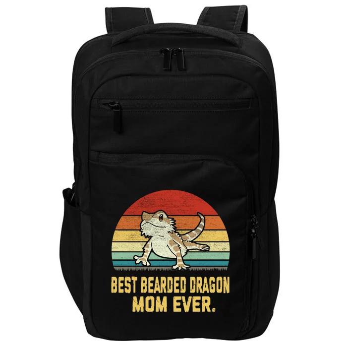 Vintage Best Bearded Dragon Mom Ever Gift Impact Tech Backpack