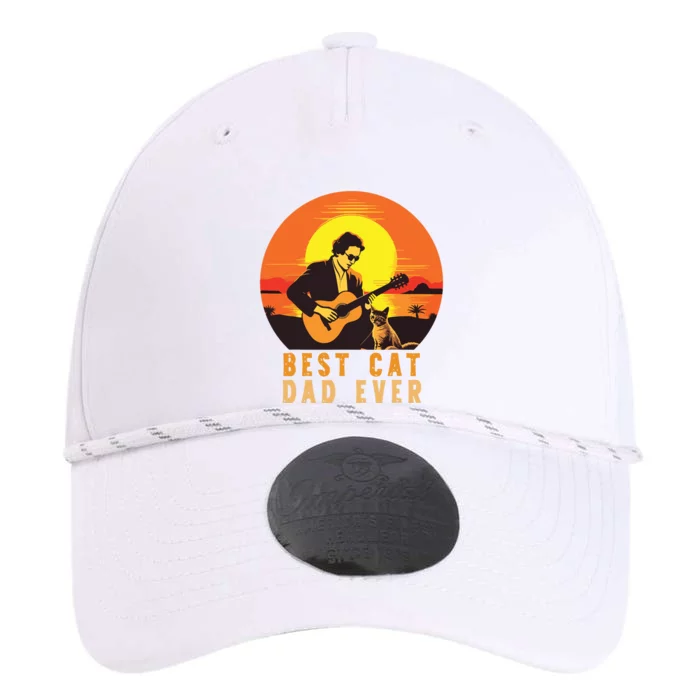 Vintage Best Cat Dad Ever Funny Cat Dad Performance The Dyno Cap