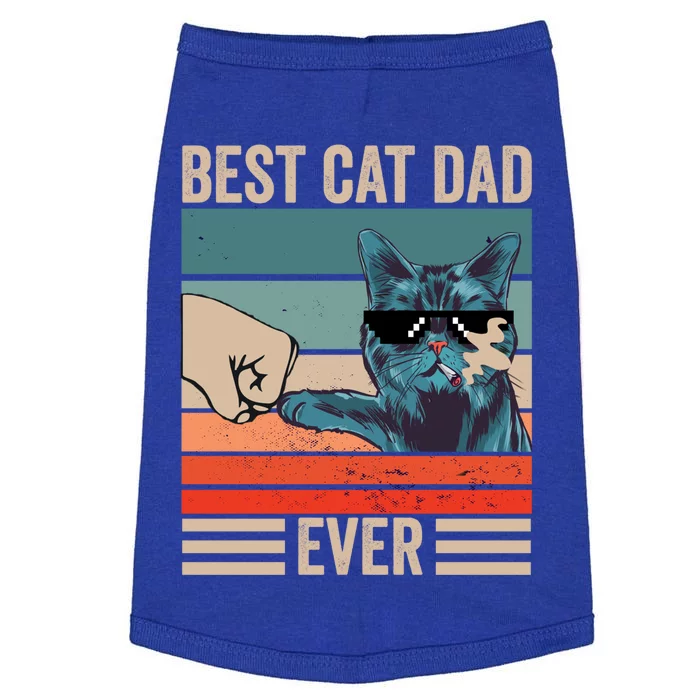 Vintage Best Cat Dad Ever Bump Fist Fathers Day Cat Daddy Great Gift Doggie Tank