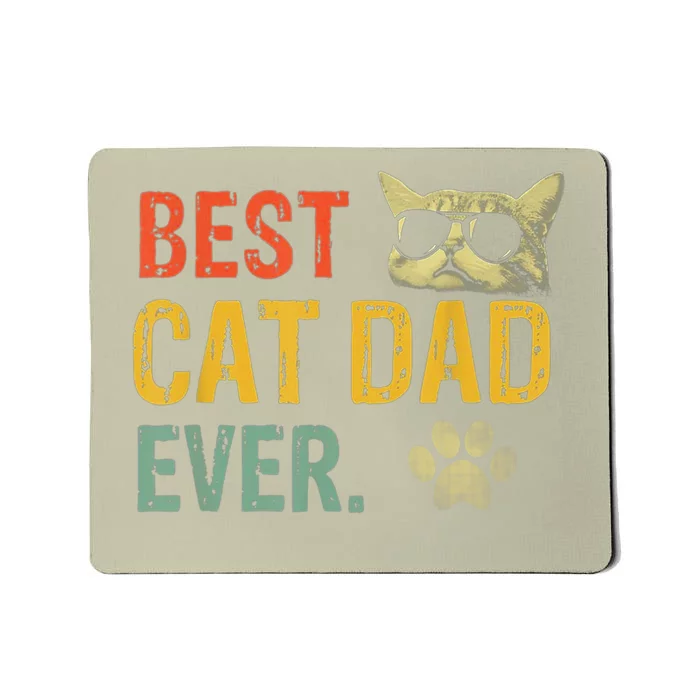 Vintage Best Cat Dad Ever Cat Daddy Gift Mousepad