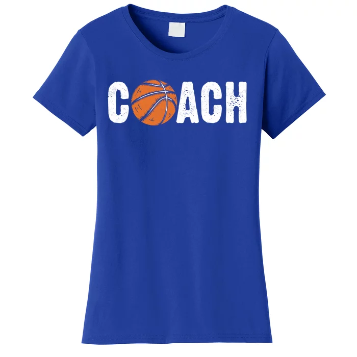 Vintage Basketball Coaches Funny For Dad Mom Uncle Papa Gift Women's T-Shirt