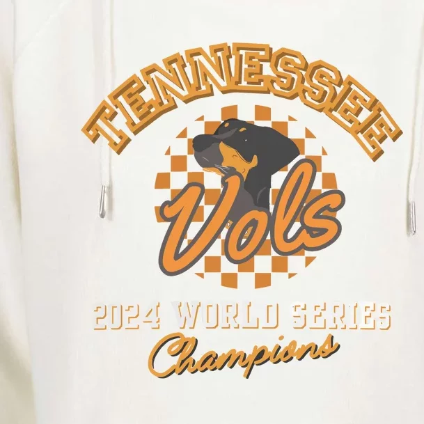 Vols Baseball Champs 2024 Can Cooler Vols Coozie Womens Funnel Neck Pullover Hood