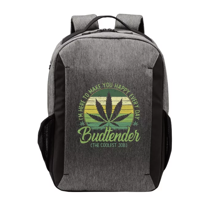 Vintage Budtender Coolest Job Marijuana Weed Supporters Vector Backpack