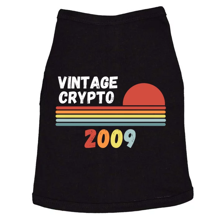 Vintage BTC, Crypto 2009, Bitcoin Crypto, HODL Bitcoin, Retro Doggie Tank