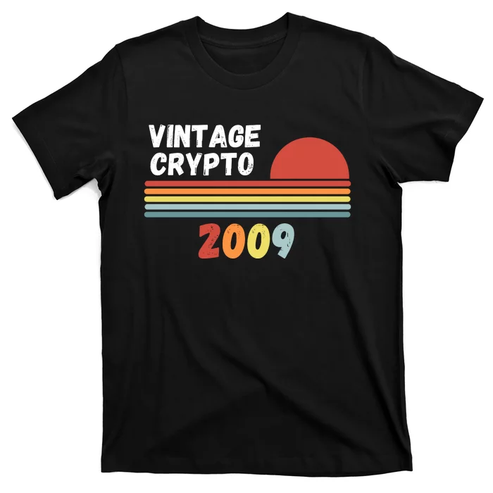 Vintage BTC, Crypto 2009, Bitcoin Crypto, HODL Bitcoin, Retro T-Shirt