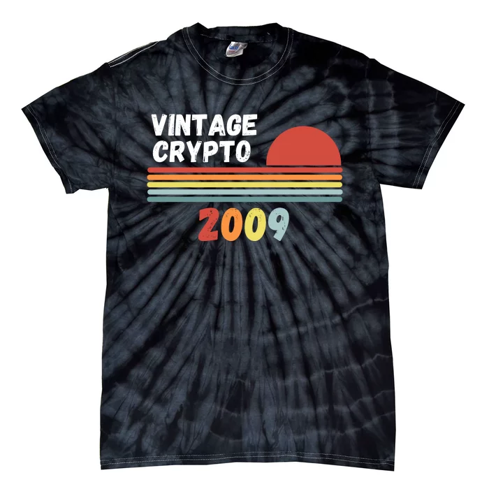 Vintage BTC, Crypto 2009, Bitcoin Crypto, HODL Bitcoin, Retro Tie-Dye T-Shirt