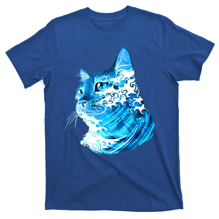 Vote Blue Cat Wave For Kamala Harris 2024 Election T-Shirt