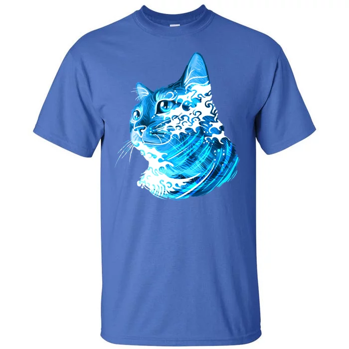 Vote Blue Cat Wave For Kamala Harris 2024 Election Tall T-Shirt