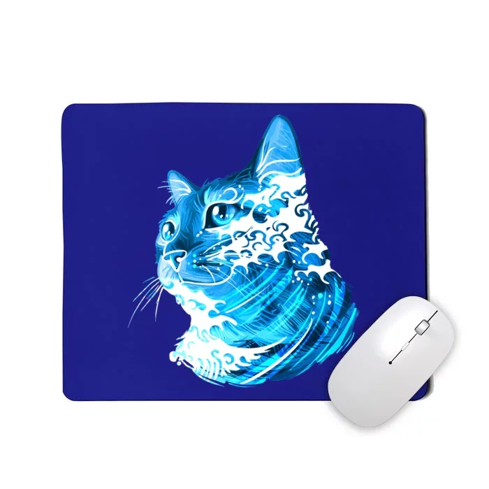 Vote Blue Cat Wave For Kamala Harris 2024 Election Mousepad