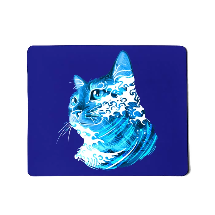 Vote Blue Cat Wave For Kamala Harris 2024 Election Mousepad