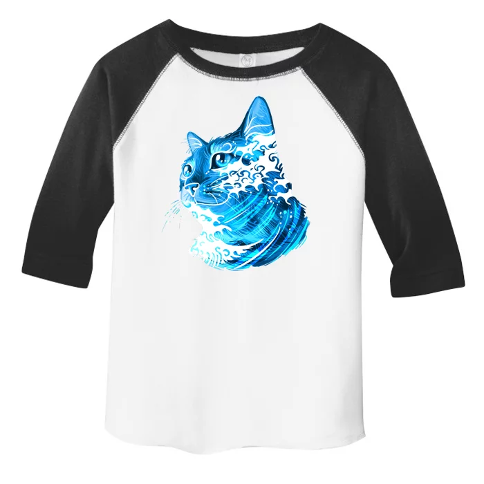 Vote Blue Cat Wave For Kamala Harris 2024 Election Toddler Fine Jersey T-Shirt