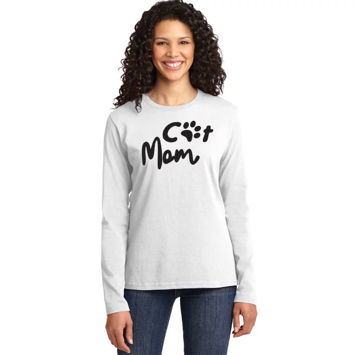 Vintage Best Cat Mom Ever Bump Fit Mothers Day Sweatshirt Ladies Long Sleeve Shirt