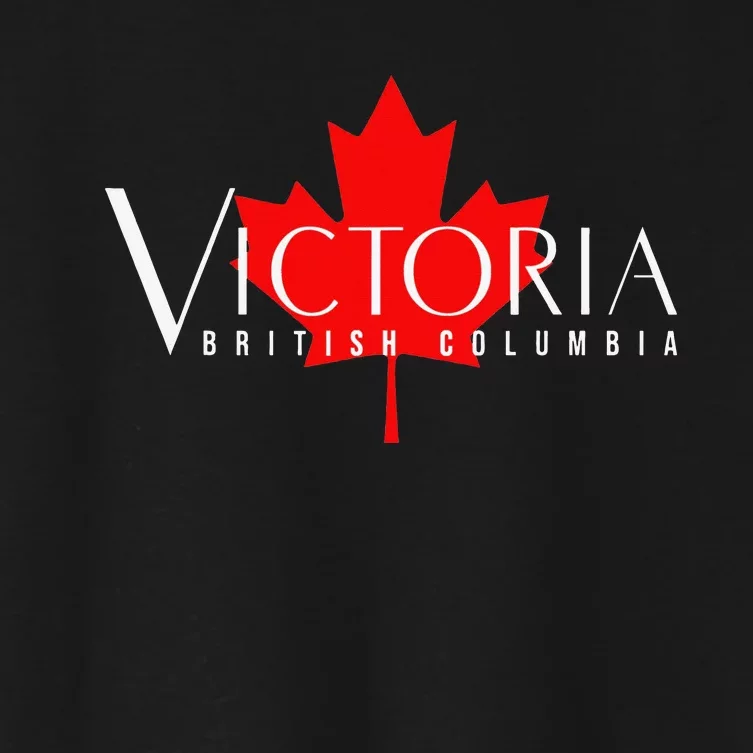 VICTORIA BRITISH COLUMBIA BC CANADA GARDEN CITY MAPLE LEAF Women's Crop Top Tee