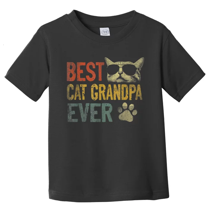 Vintage Best Cat Grandpa Ever TShirt Cat Grandpa Father's D TShirt Toddler T-Shirt