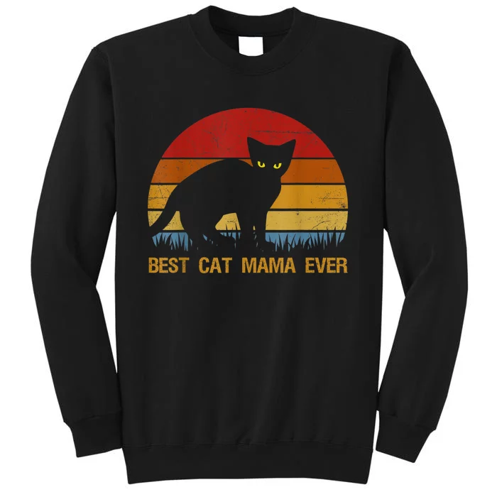 Vintage Best Cat Mama Ever Cat Mommy Gift Sweatshirt