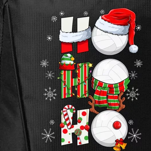 Volleyball Ball Christmas Ho Ho Ho Santa Reindeer Elf Gift City Backpack