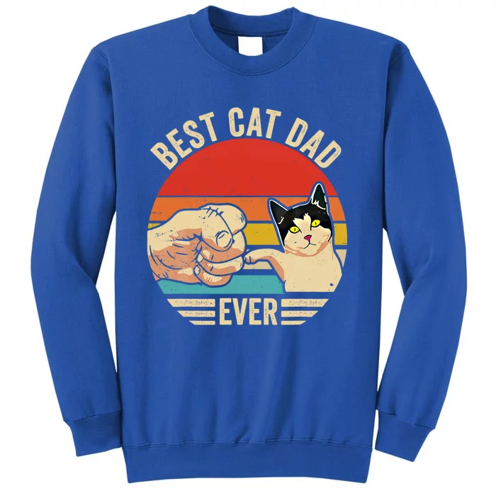 Vintage Best Cat Dad Ever Cat Daddy Fathers Day Retro Gift Sweatshirt