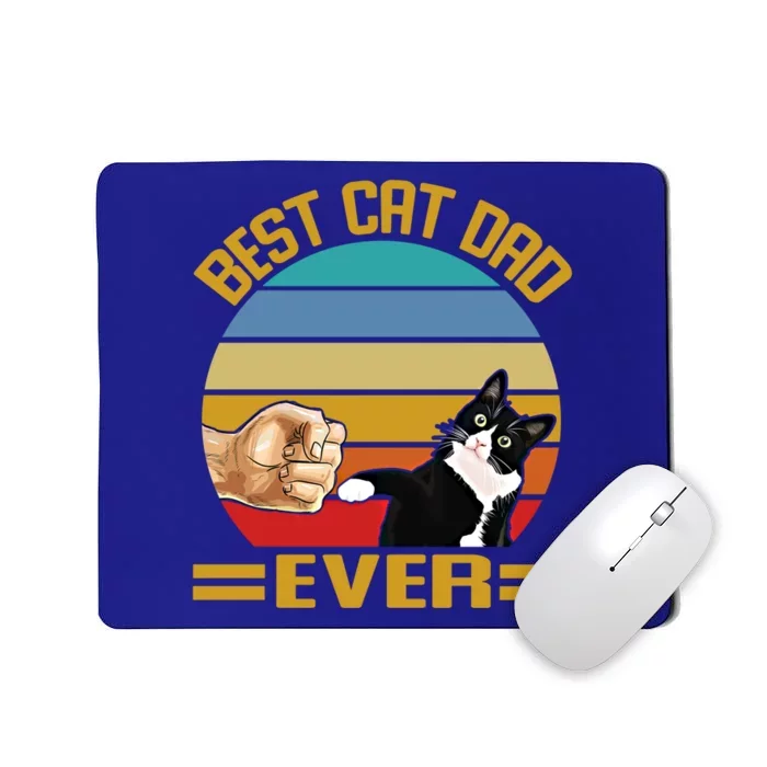 Vintage Best Cat Dad Ever Funny Saying Cats Dad Gift Mousepad