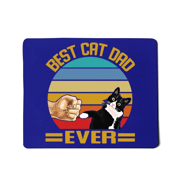 Vintage Best Cat Dad Ever Funny Saying Cats Dad Gift Mousepad