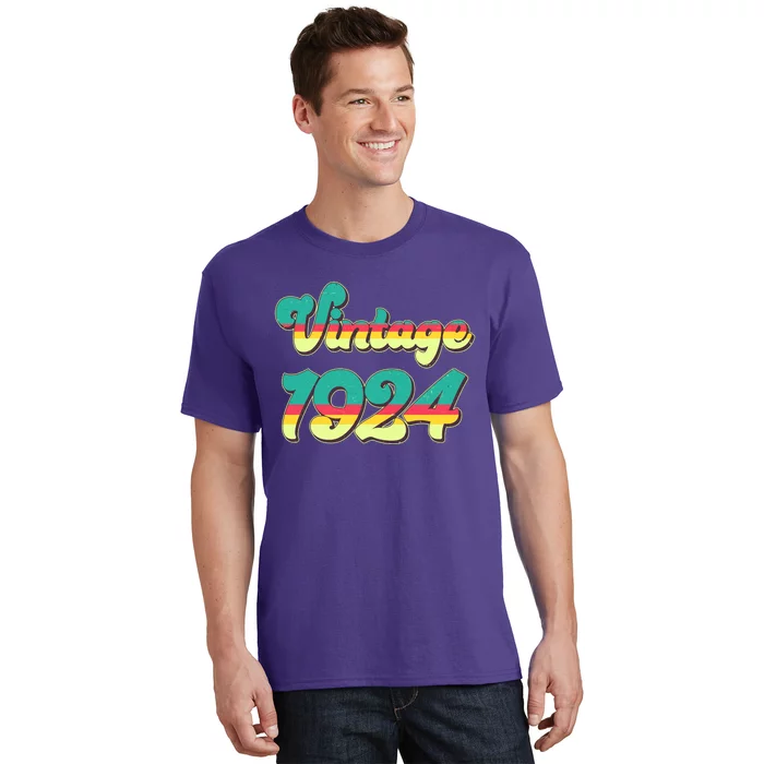 Vintage Bright Colors 1924 100th Birthday T-Shirt