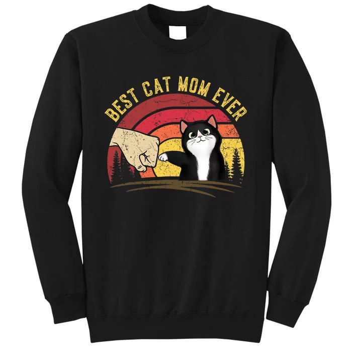 Vintage Best Cat Mom Ever Cat for Wo - Funny Cat Sweatshirt