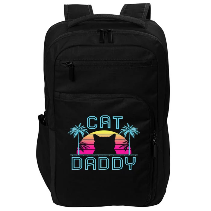 Vintage Best Cat Dad Ever Funny Cat Daddy Father Day Gift Impact Tech Backpack