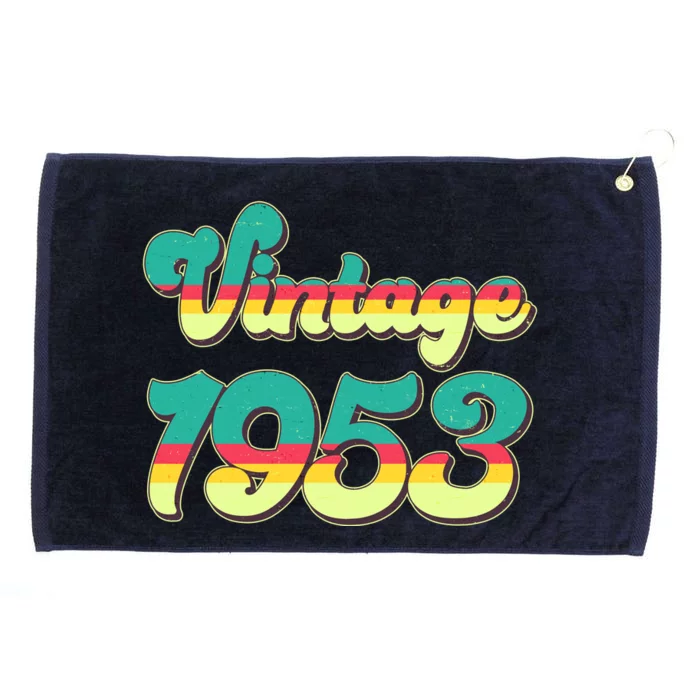 Vintage Bright Colors 1953 70th Birthday Grommeted Golf Towel