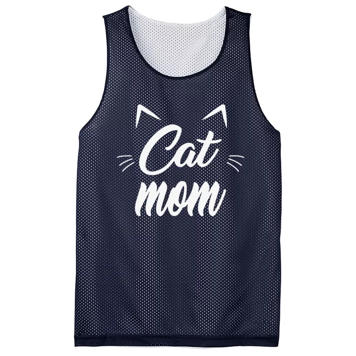 Vintage Best Cat Mom Ever Cat Mother's Day Gift Mesh Reversible Basketball Jersey Tank