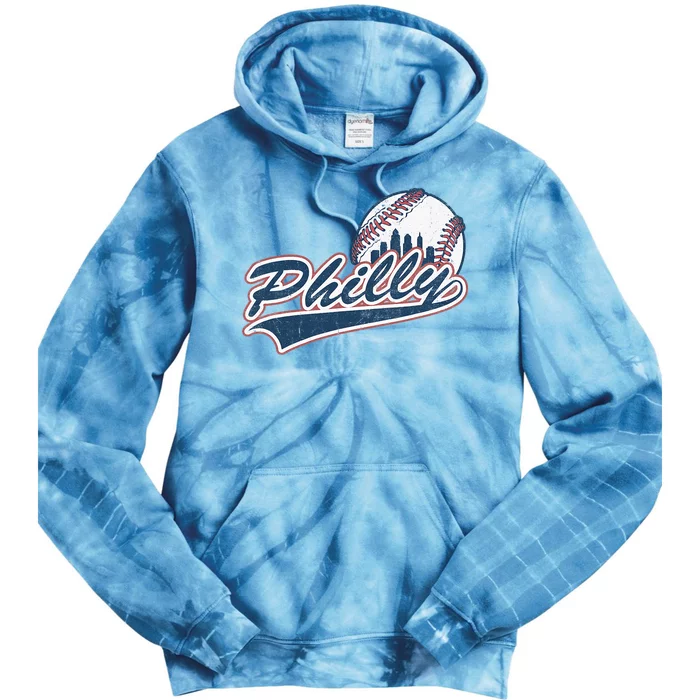 Vintage Baseball Classic P.H.I.L.Ly City Lover Gift Tie Dye Hoodie