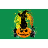 Vintage Black Cat Witch Scary Halloween Costume Bumper Sticker