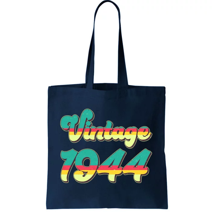 Vintage Bright Colors 1944 80th Birthday Tote Bag