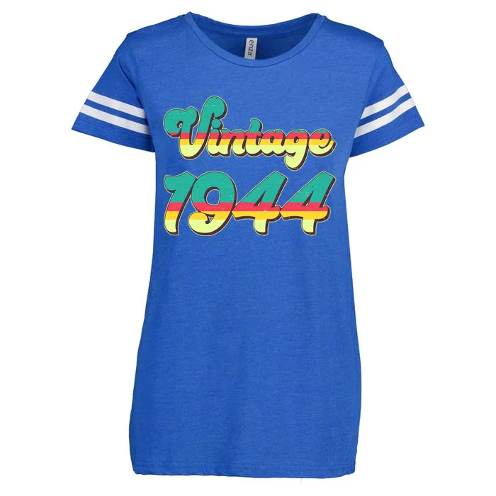 Vintage Bright Colors 1944 80th Birthday Enza Ladies Jersey Football T-Shirt