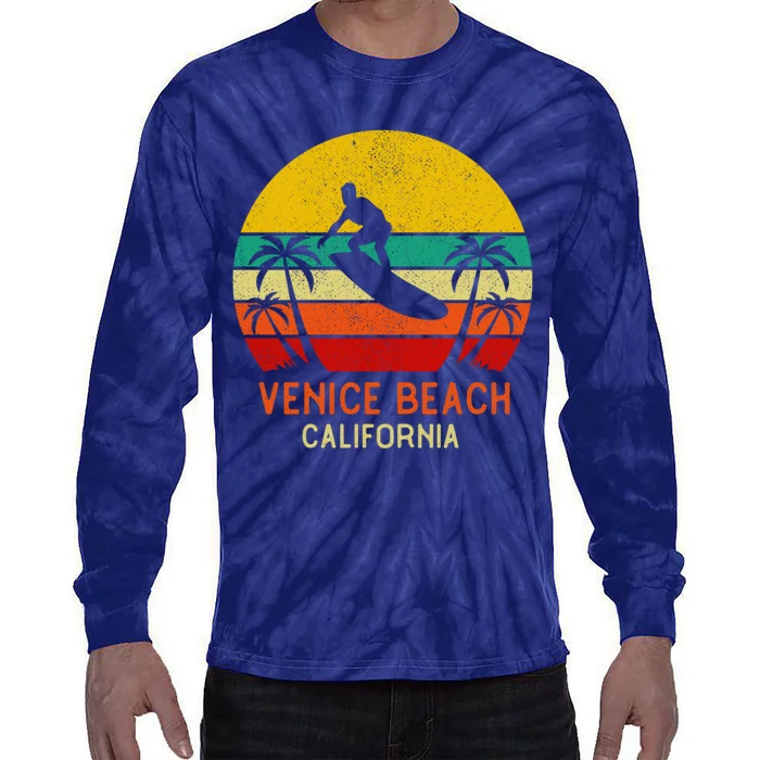 Venice Beach California Sunset Tie-Dye Long Sleeve Shirt