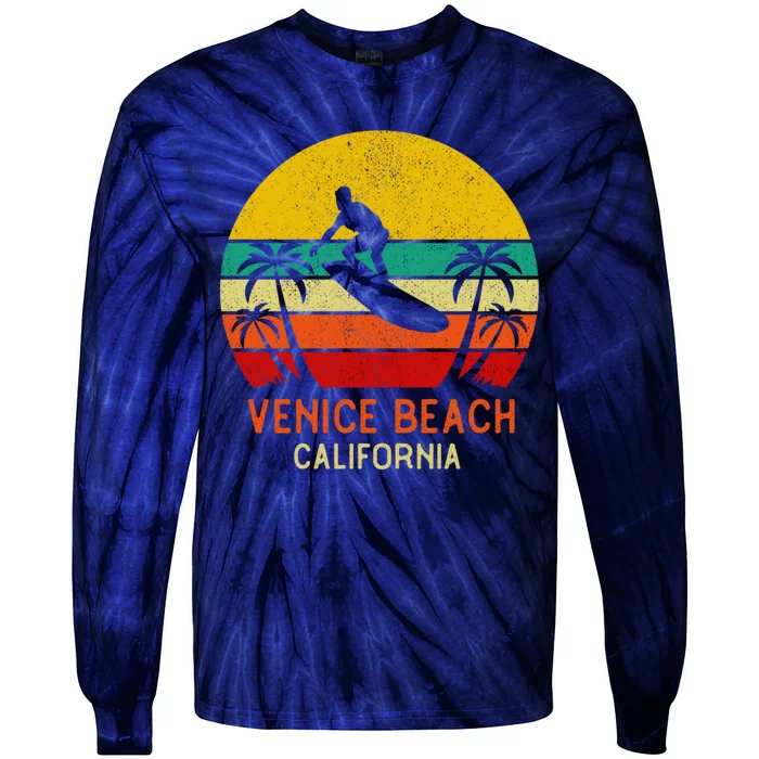 Venice Beach California Sunset Tie-Dye Long Sleeve Shirt