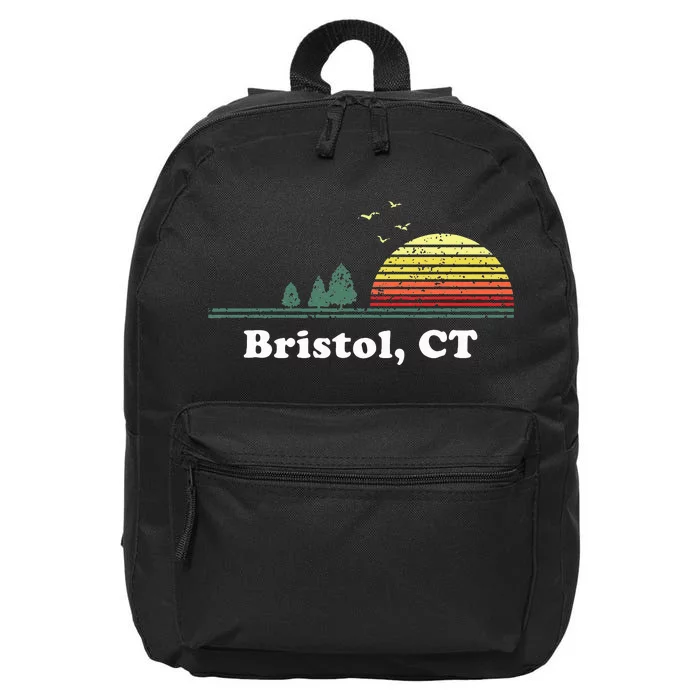 Vintage Bristol Connecticut Home Souvenir 16 in Basic Backpack