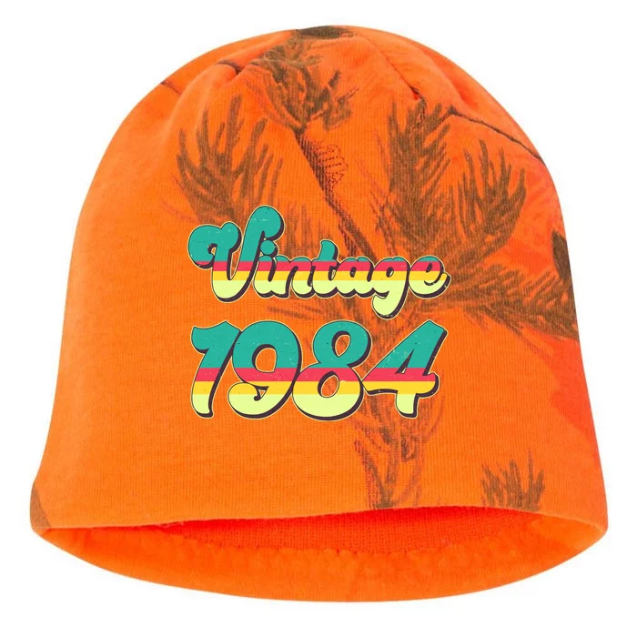 Vintage Bright Colors 1984 40th Birthday Kati - Camo Knit Beanie