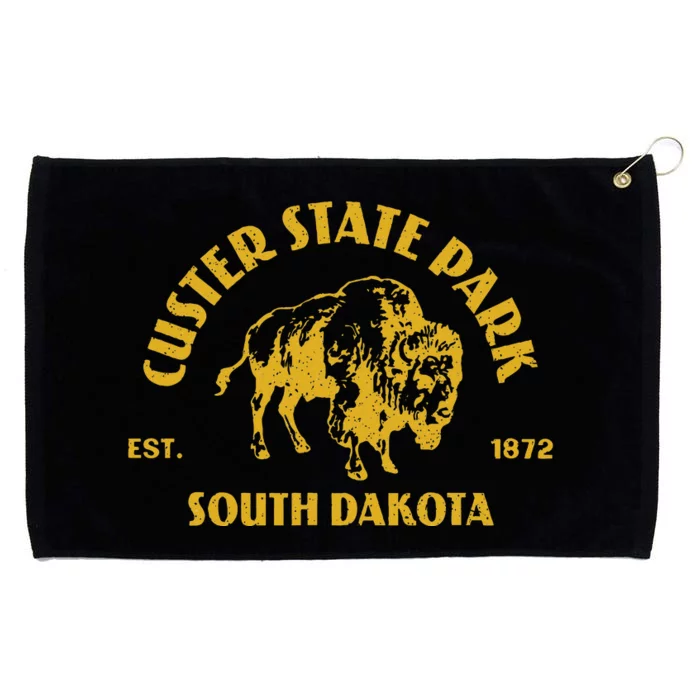 Vintage Bison Custer State Park South Dakota Travel Souvenir Grommeted Golf Towel