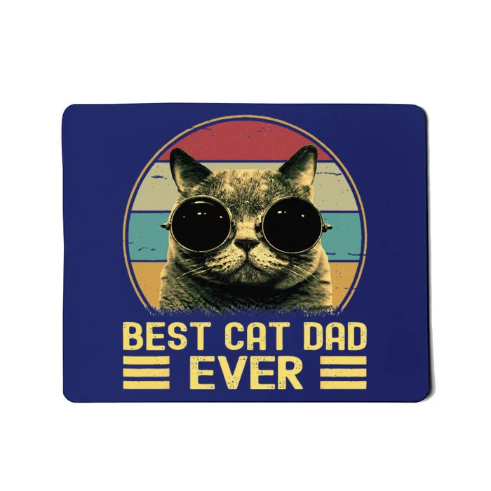 Vintage Best Cat Dad Ever Funny, Cat Lover, Cat Dad Mousepad