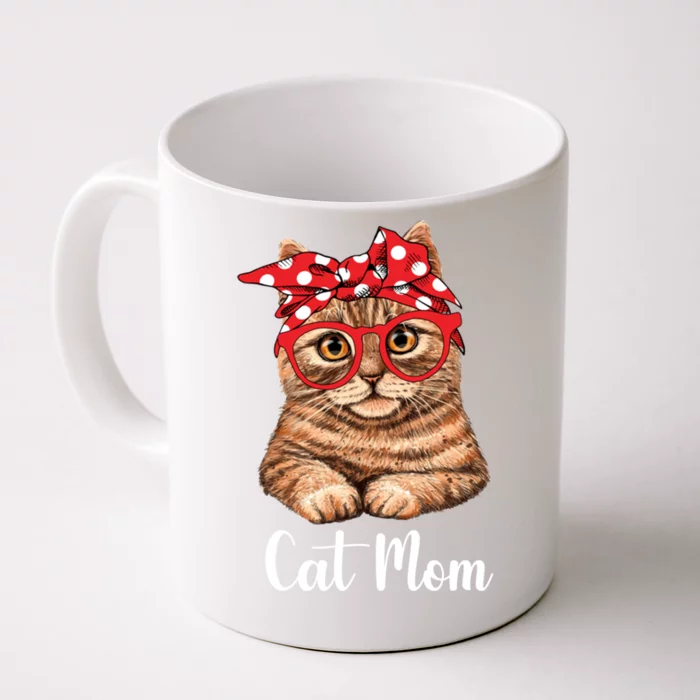 Vintage Best Cat Mom Ever Gift Mothers Day Funny Gift Mommy Mama Gift Front & Back Coffee Mug