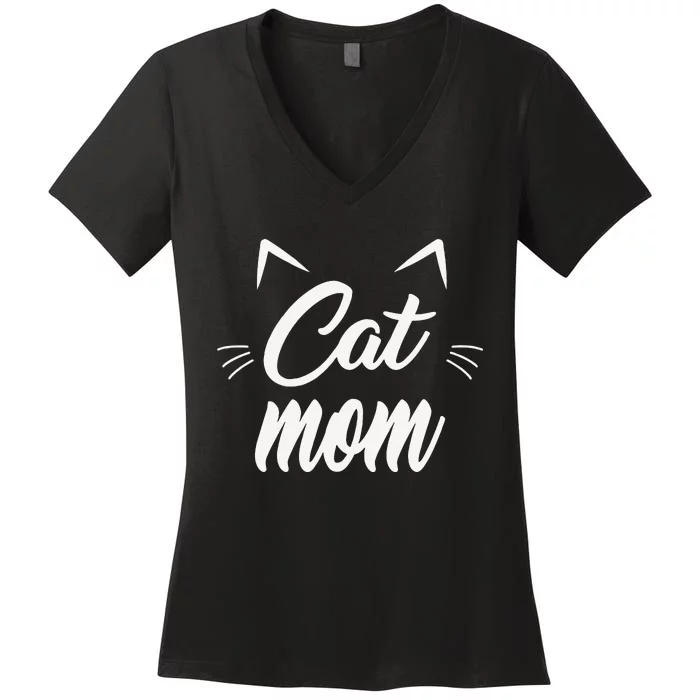 Vintage Best Cat Mom Ever Cat Mother's Day Gift Women's V-Neck T-Shirt