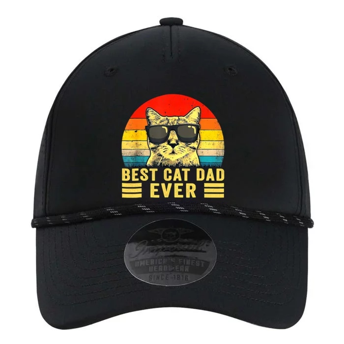 Vintage Best Cat Dad Ever Funny Best Cat Dad Ever Great Gift Performance The Dyno Cap