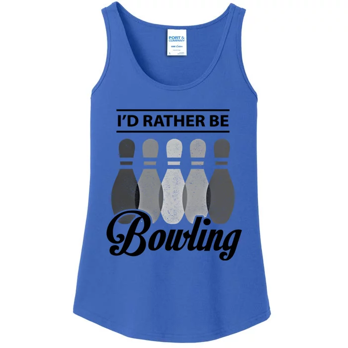 Vintage Bowling Cool Gift ID Rather Be Bowling Meaningful Gift Ladies Essential Tank