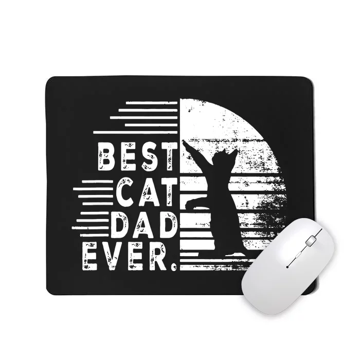 Vintage Best Cat Dad Ever Cat Daddy Gift Mousepad