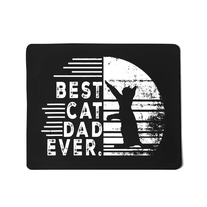 Vintage Best Cat Dad Ever Cat Daddy Gift Mousepad