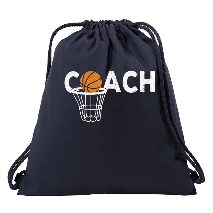 Vintage Basketball Coach Basketball Coaching Retro Drawstring Bag